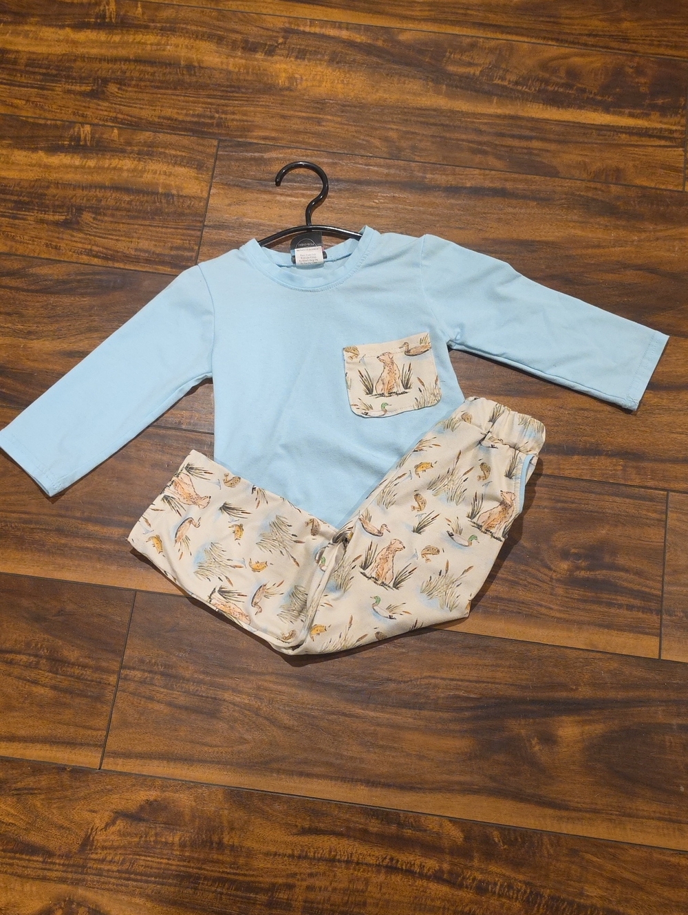 Light Blue Waterfowl Boy Pant Set with Pockets